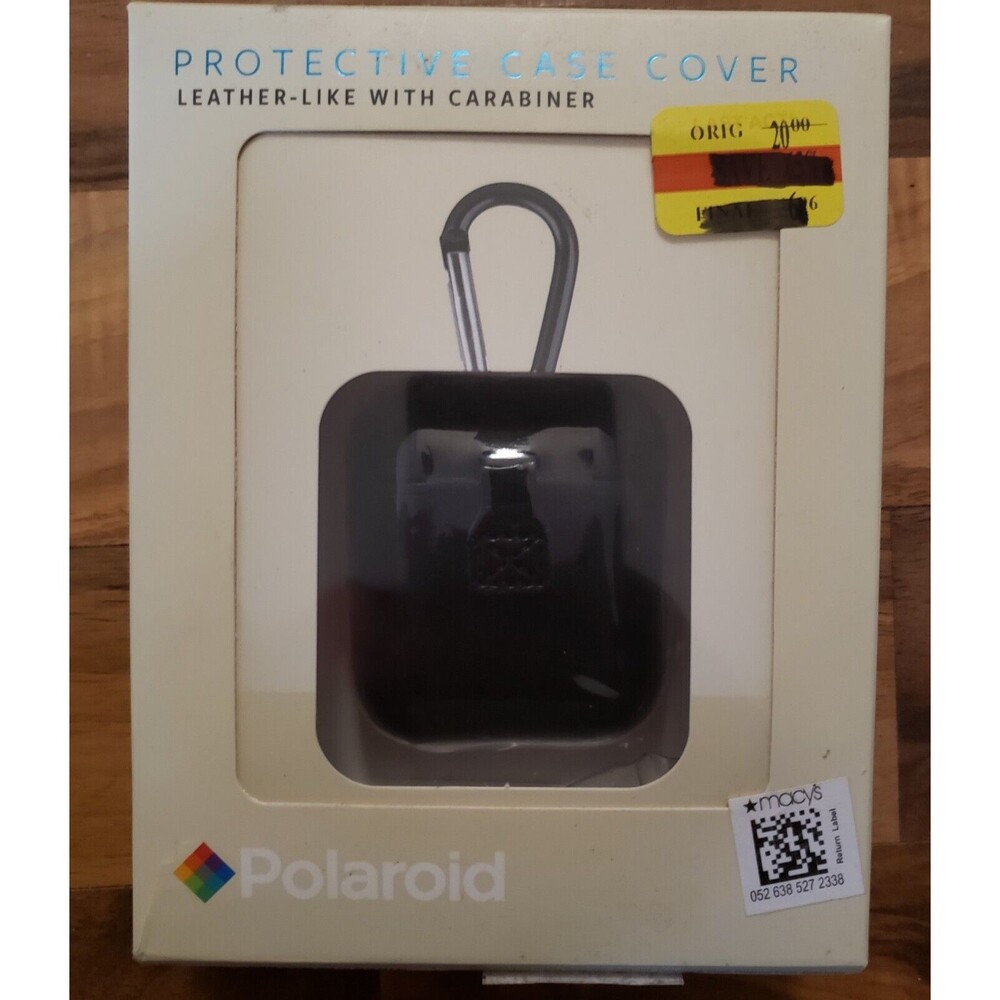 Polaroid Leather-Like W/ Carabiner Protective Case Cover For Wireless Earbuds